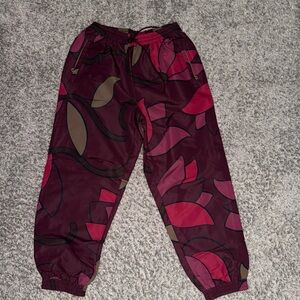 Parra The Secret Garden track pants - wine - medium - men’s